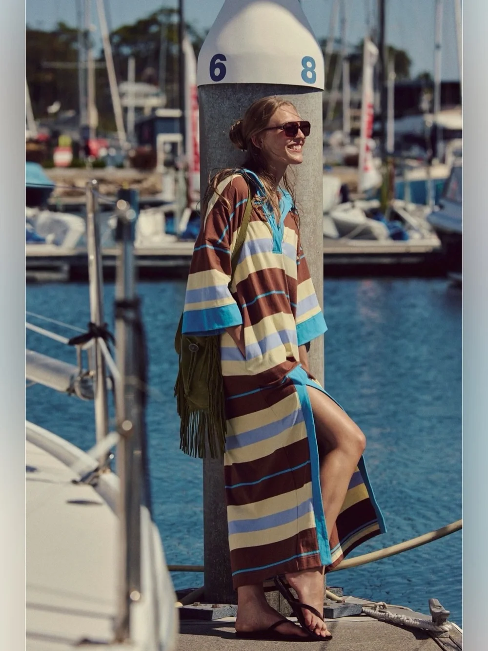 Free people Jaskon Rugby Midi Dress